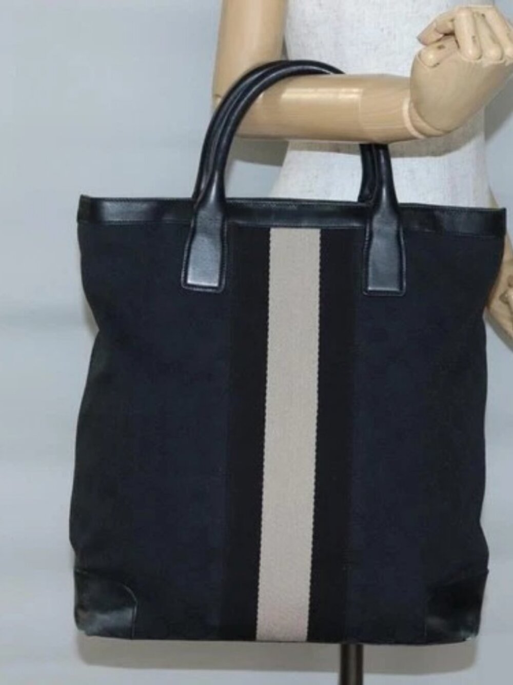 GUCCI GG Canvas Sherry Line Hand Bag Black Silver 002 1093 Auth ep10440 - Picture 13 of 15